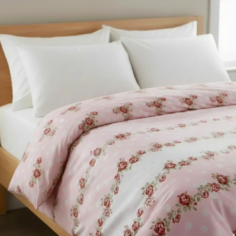 روکش لحاف پنبه انگلیش هوم مدل Allure Rosa دو نفره سایز 220x200 سانتی‌متر
