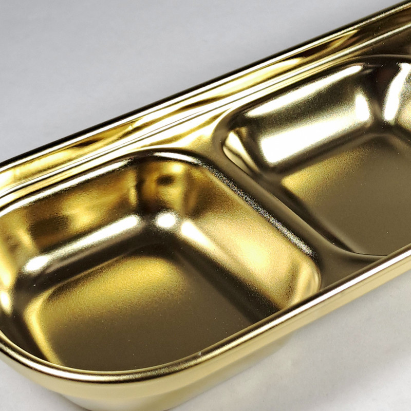 اردوخوری 3 خانه طرح GS-3 استیل 304، مناسب سرو خوراکی‌ها، تنقلات و سس‌ها، قابل شستشو در ماشین ظرفشویی