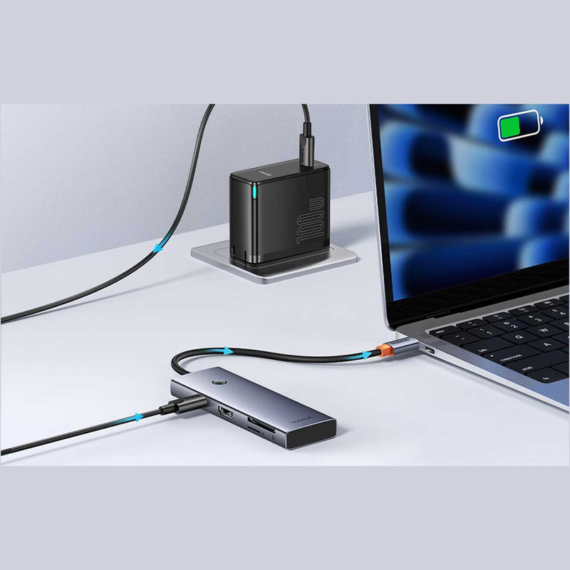 هاب 7 پورت USB-C باسئوس مدل BS-OH112