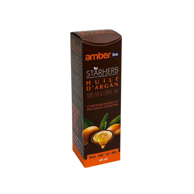 روغن آرگان امبرلایو مدل STARHERB مناسب برای انواع مو حجم 40 میلی لیتر