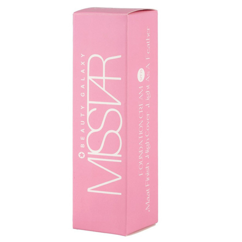 کرم پودر پمپی SPF15 میستار مدل BEAUTY GALAXY شماره MF101 مناسب برای انواع پوست حجم 40 میلی‌لیتر