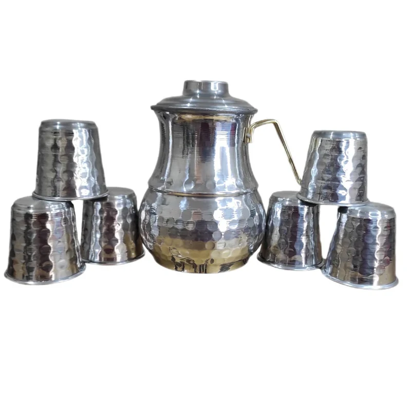 سرویس پارچ و لیوان 7 پارچه مدل چکشی