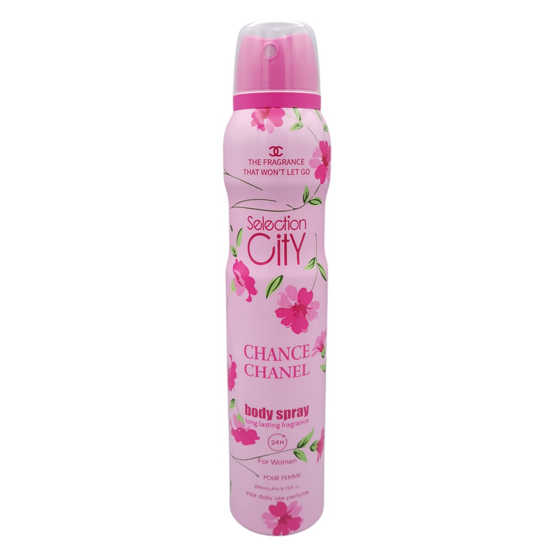 اسپری بدن زنانه سلکشن سیتی مدل Chance Chanel حجم 200 میلی لیتر
