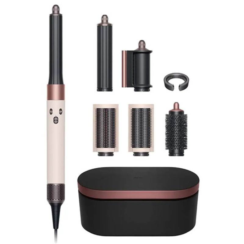 سشوار برس‌دار حالت‌دهنده 1300 وات دایسون مدل Airwrap id HS08 Straight+Wavy، موتور BLDC، وزن 630 گرم، دارای سری شانه‌دار، سری برس‌دار گرد پهن، کیف نگه‌دارنده، خشک‌کن ملایم، متمرکز‌کننده باریک، متمرکز‌کننده پهن با ویژگی فرکنندگی، صاف‌کنندگی، حجم‌دهندگی