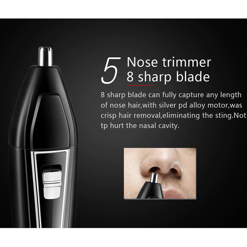 ماشین اصلاح موی صورت کیمی مدل KM-6559، اصلاح به صورت صفر زن، خط زن، دارای سه سری مخصوص برای اصلاح صورت، سر، گوش و بینی، منبع انرژی با کابل USB، تکنولوژی اصلاح به صورت برش چرخشی، مدت زمان شارژ 480 دقیقه و مدت زمان استفاده پس از شارژ 60 دقیقه
