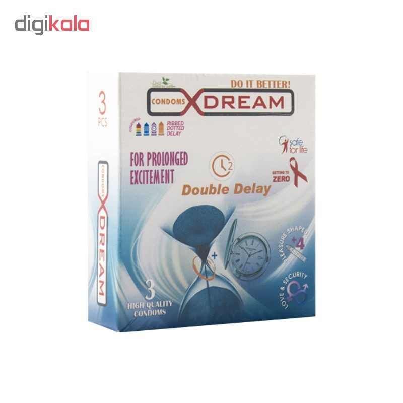 کاندوم ایکس دریم مدل double delay بسته 3 عددی