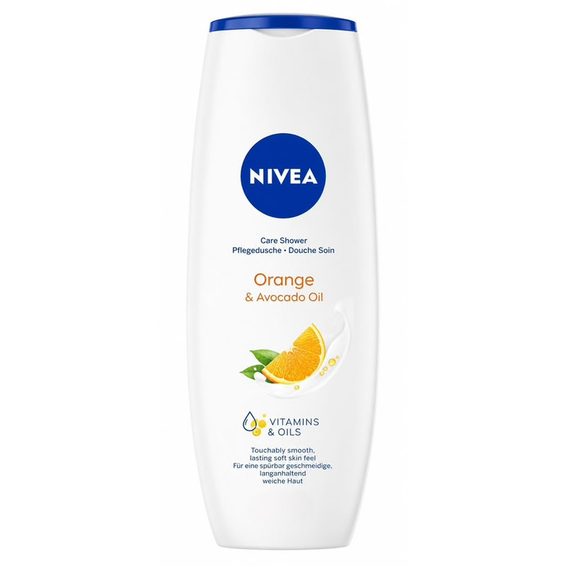 شامپو بدن نیوآ مدل Orange & Avocado Oil  با رایحه خنک مناسب برای انواع پوست حجم 500 میلی‌لیتر