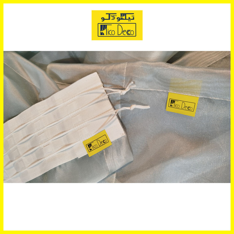 پرده تیکو دکو مدل حریر کلاسیک 7160 دوخت ساده سایز 160x295 سانتی‌متر