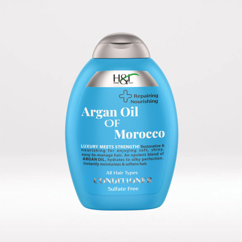 نرم‌کننده مو هرباتک مدل argan oil of morocco حجم 385 میلی‌لیتر