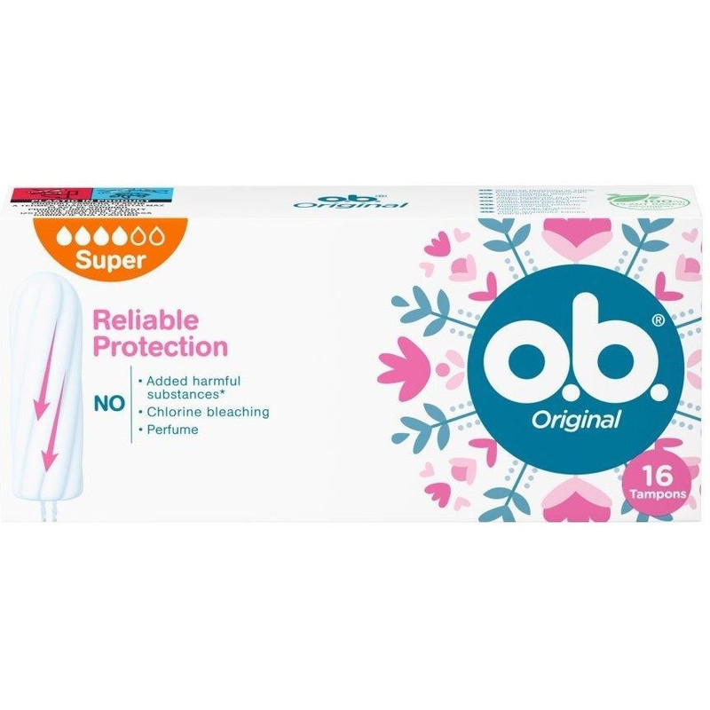 تامپون او.بی سری Reliable Protection مدل Super بسته 16 عددی
