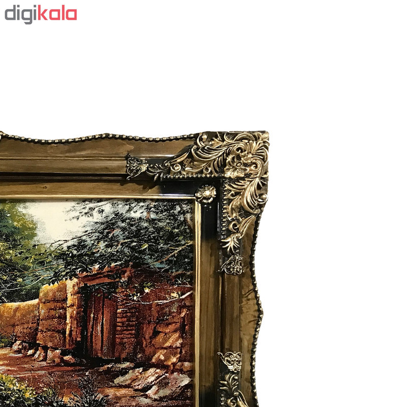 تابلو فرش ماشینی طرح کوچه باغ کد ۷۰۴۵