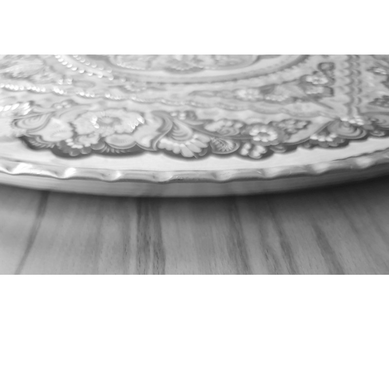 دیس مسی مدل میناکاری لب کنگره ای سیاه قلم کد 0185