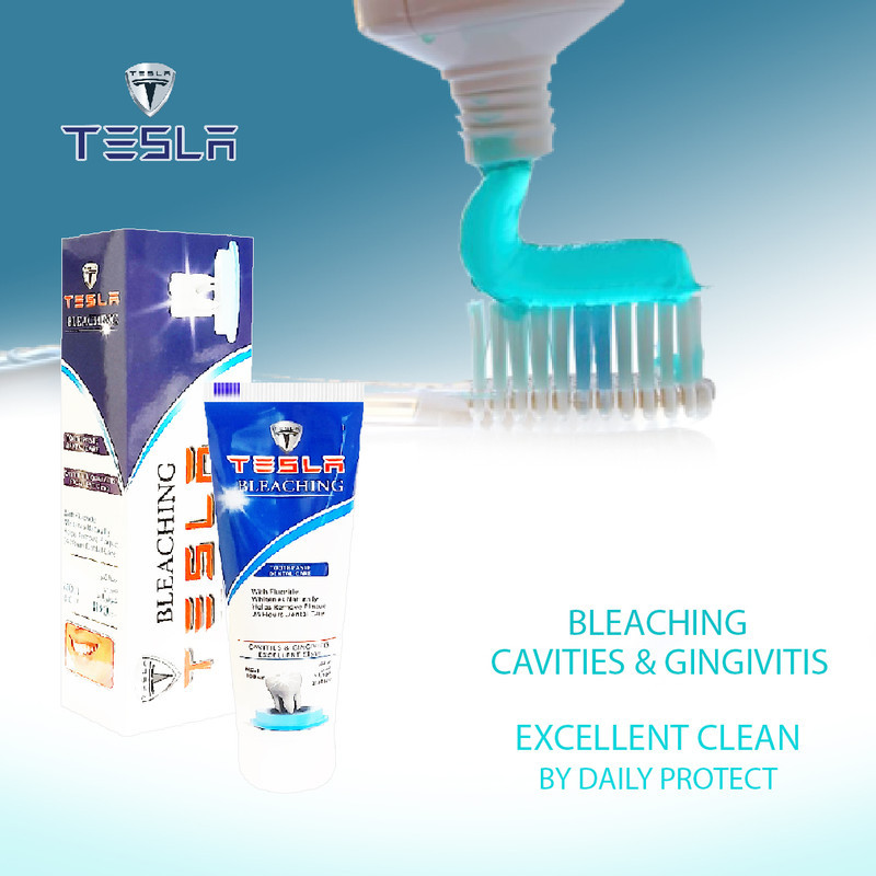 خمیر دندان تسلا مدل  Bleaching وزن 100 گرم