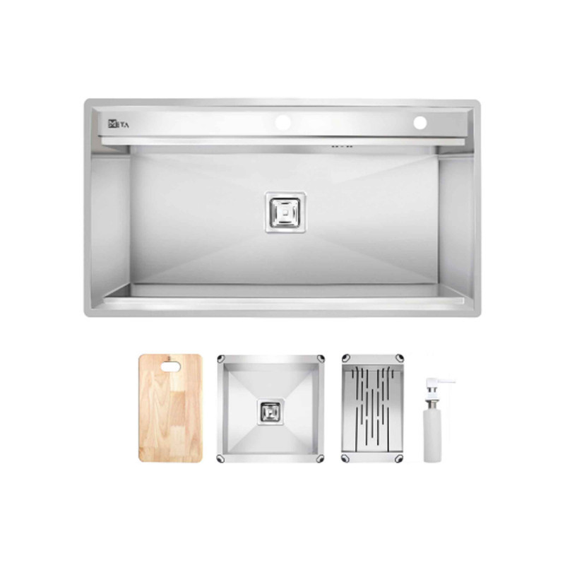 سینک ظرفشویی استیل توکار یک لگنه متا فرنیچر ژیگس  مدل ML90S