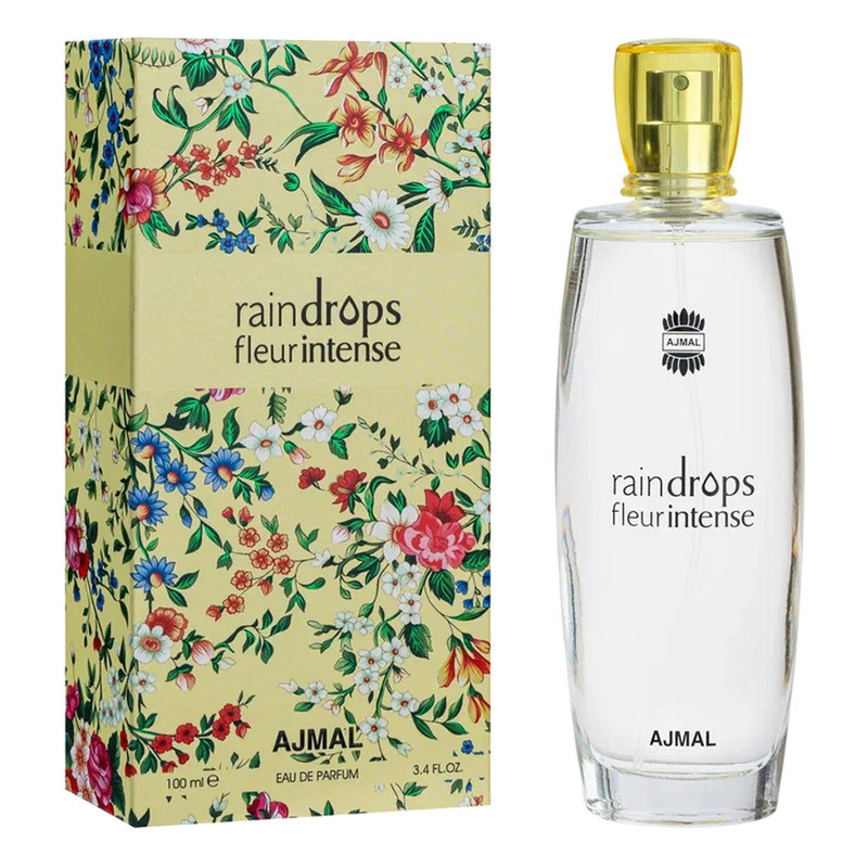 ادوپرفیوم زنانه اجمل مدل RAINDROPS FLEUR INTENSE با رایحه گرم حجم 100 میلی‌لیتر