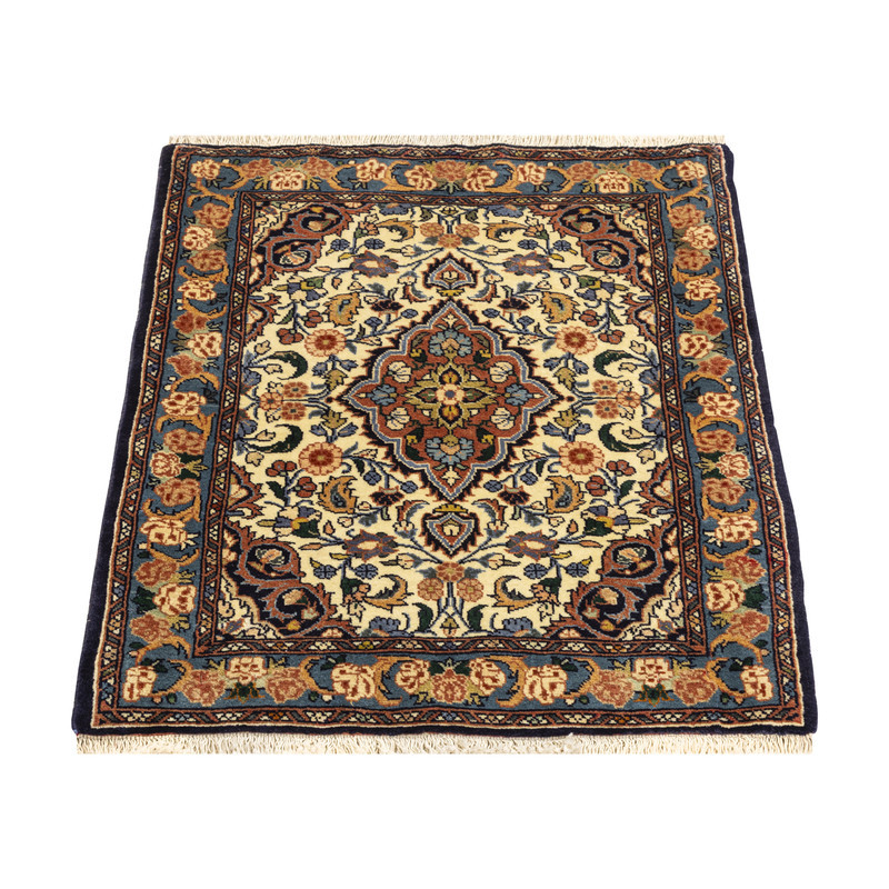 فرش دستبافت نیم متری طرح بیجار کد 45P707 زمینه کرم