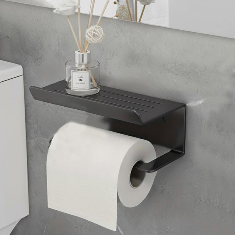 پایه رول دستمال کاغذی مدل لبه دار فلزی کد zb10