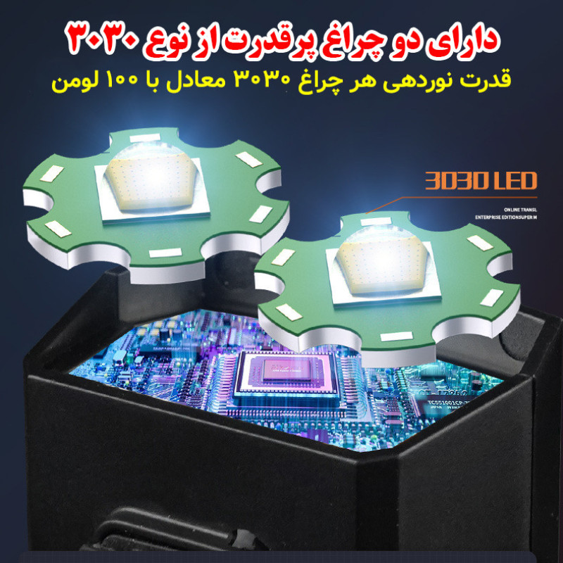 چراغ جلوی دوچرخه مدل خورشیدی کد YC-2808