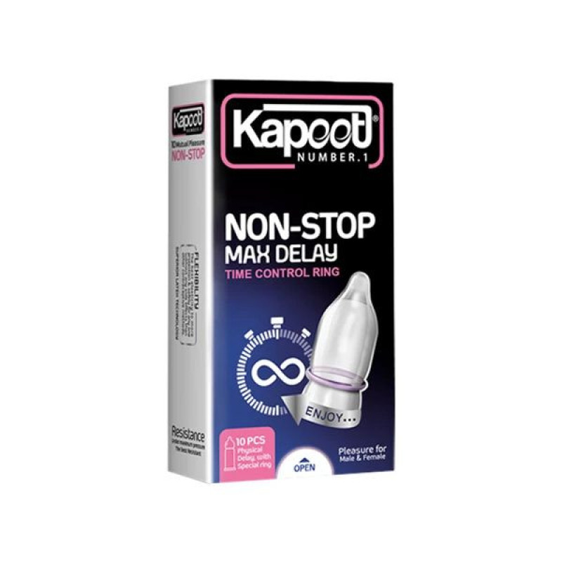 کاندوم تاخیری کاپوت مدل NON-STOP بسته 10 عددی به همراه کاندوم خاردار کاپوت مدل Classic بسته 12 عددی