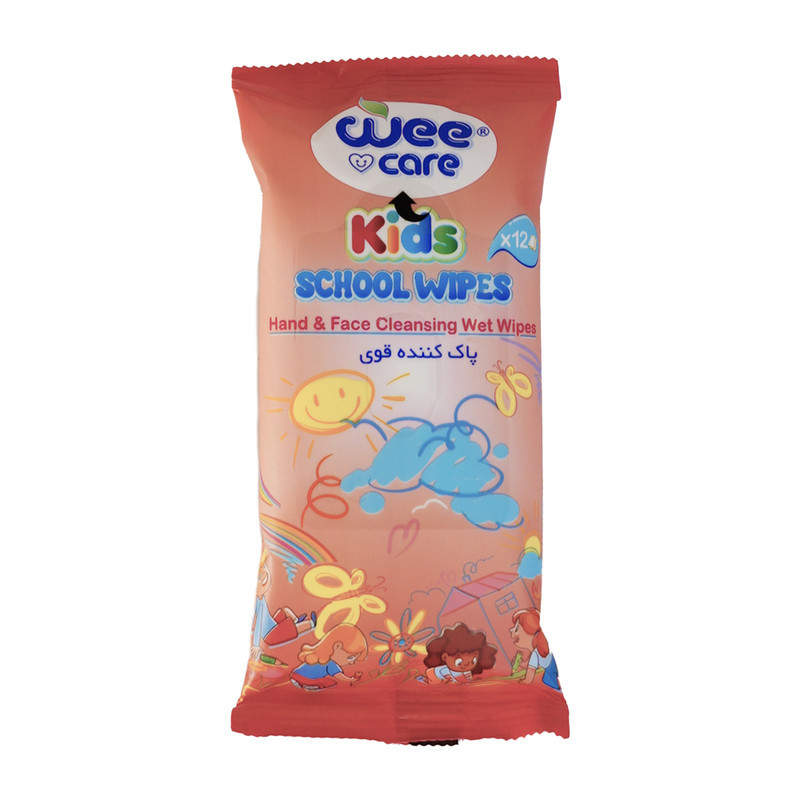 دستمال مرطوب کودک وی کر مدل جیبی Kids Wipes Happy Girls بسته دو عددی
