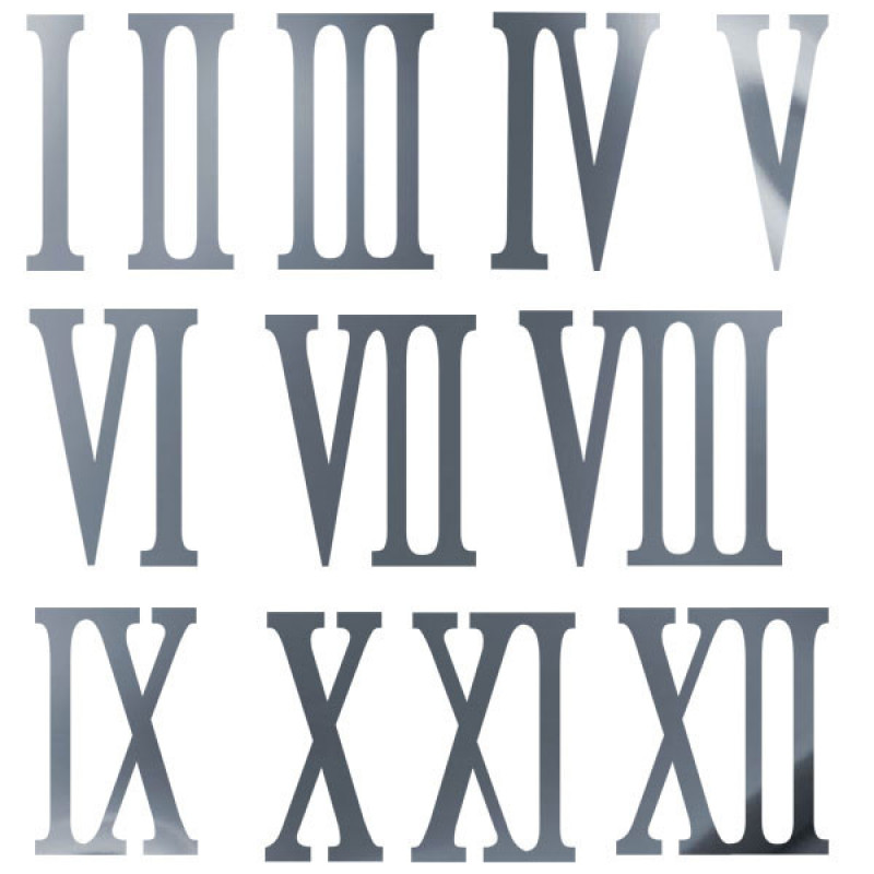 اعداد ساعت دیواری مدل رومی 6cm کد C17-2 مجموعه 12 عددی