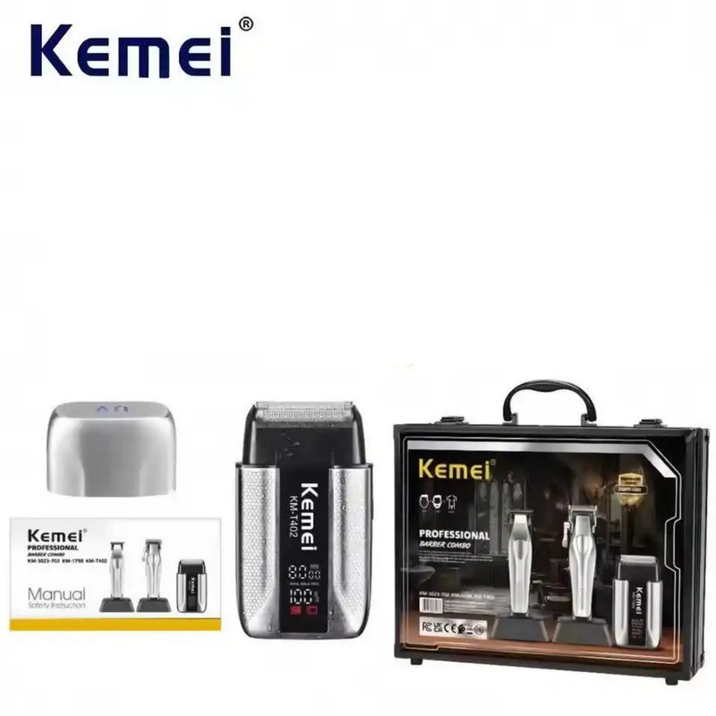 ماشین اصلاح موی سر و صورت شارژی کیمی مدل S3 km-3023-702  km-1798 km-T402 مجموعه 3 عددی