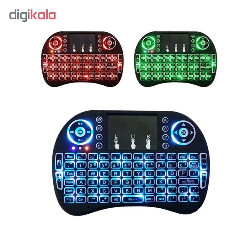 مینی کیبورد بی سیم کد 1020001125، سوییچ ممبران، Portable، نورپردازی LED RGB