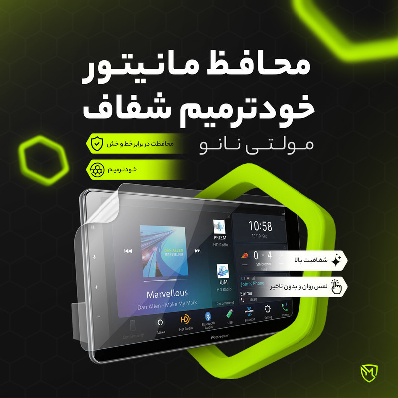 محافظ صفحه نمایش مانیتور خودرو مولتی نانو مدل X-S1T مناسب برای ریرا