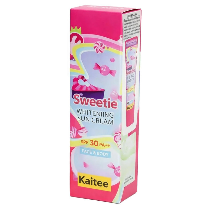 کرم روشن‌کننده روز و شب بدن و صورت کایتی مدل Sweetie مناسب برای انواع پوست حجم 120 میلی‌لیتر