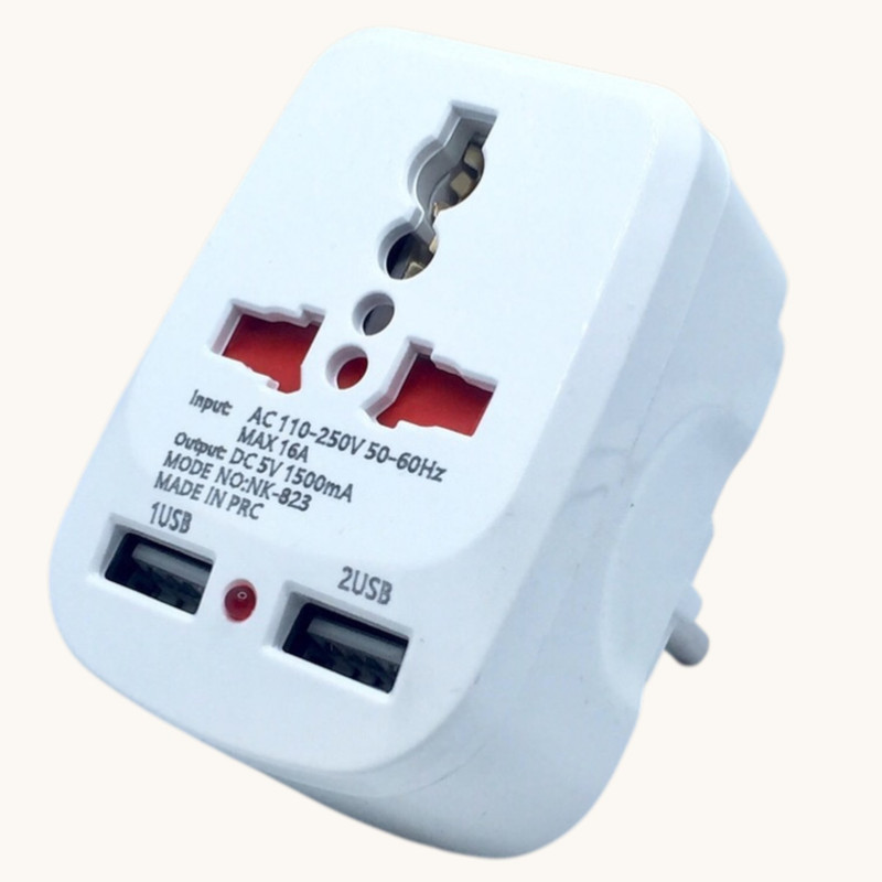 مبدل برق مدل 2USB-1500MA