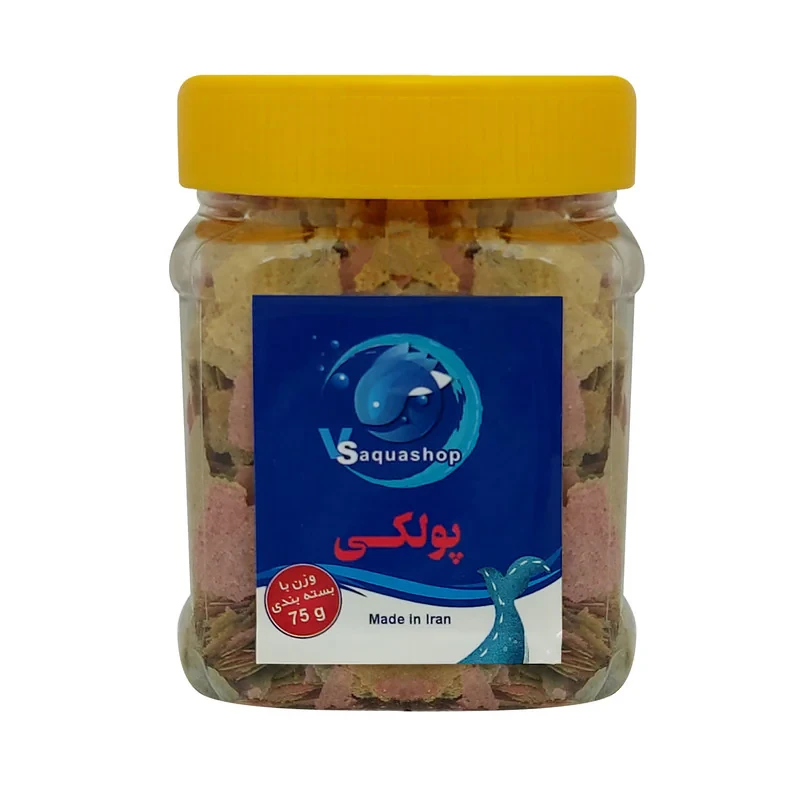 غذا ماهی وی اس مدل پولکی وزن 75 گرم