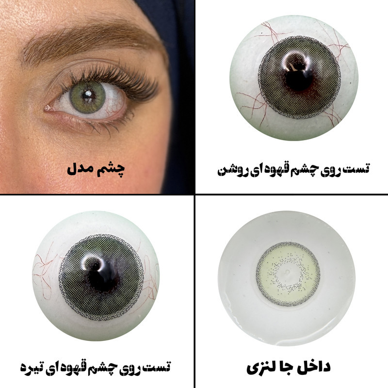 لنز چشم رویال ویژن مدل DAZZLING GR کد 38 رنگ سبز طبیعی دوردار