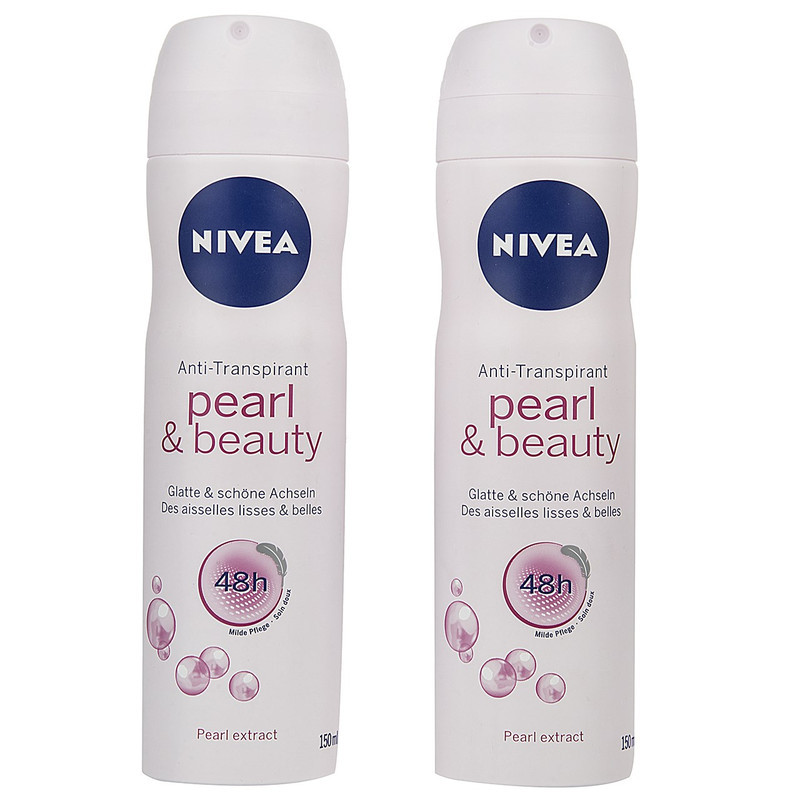 اسپری بدن زنانه نیوآ مدل Pearl Beauty حجم 150 میلی لیتر بسته 2 عددی