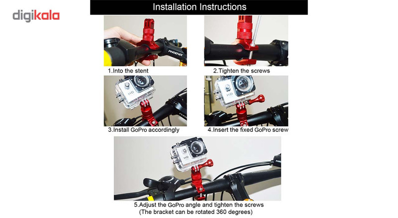 گیره و اتصالات پلوز مدل 360Degree Rotation Handlebar Mount مناسب دوربین ورزشی گوپرو
