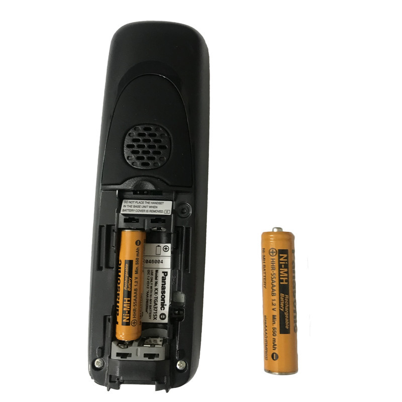 باتری نیم قلمی قابل شارژ تلفن بی سیم پاناسونیک مدل  Ni-MHHHR-55AAAB HRMR03 بسته دو عددی