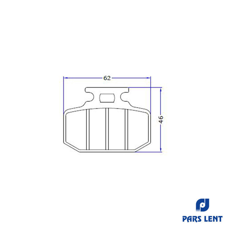 لنت ترمز جلو لنت پارس کد 50051 یک جفت مناسب برای موتور سیکلت طرح آیروکس دینو NVX