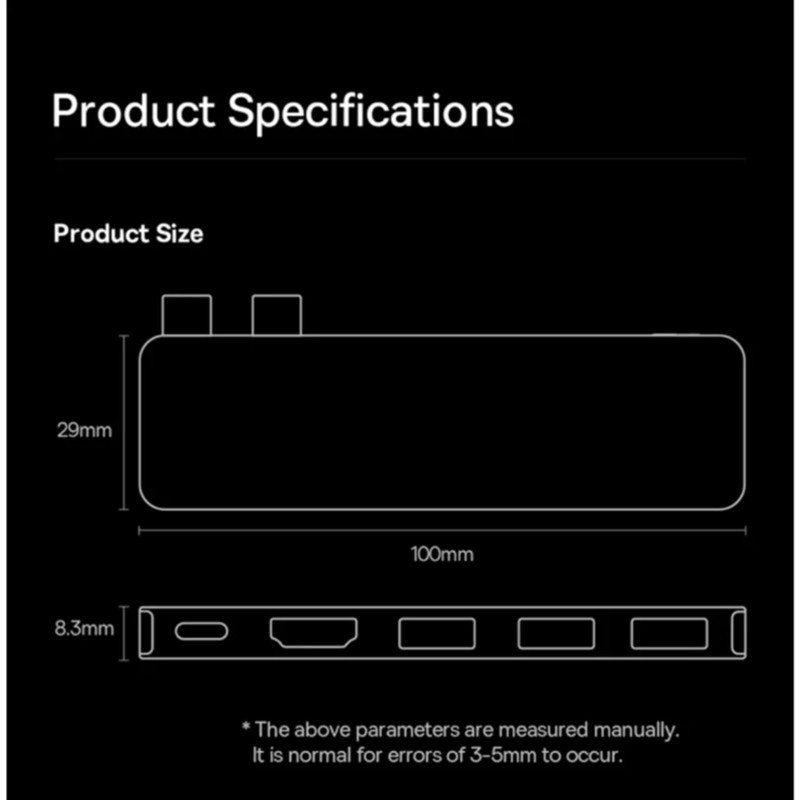 هاب 5 پورت USB-C بیسوس مدل  BS-OH180  Direct Link Type