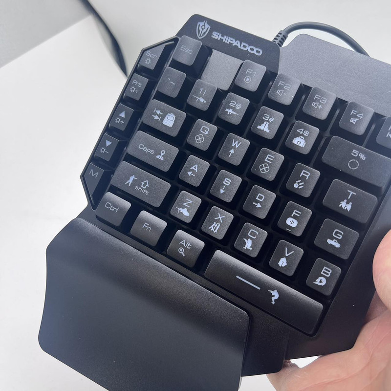 کیبورد گیمینگ شیپادو مدل RGBF6، سوییچ ممبران، Tenkeyless، نورپردازی LED RGB
