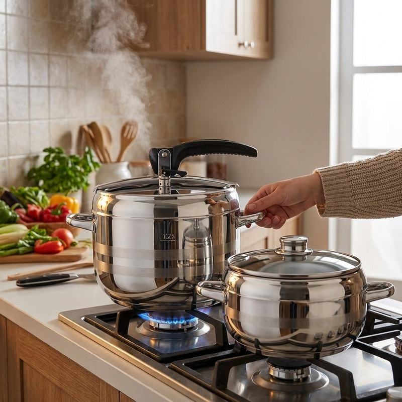 زودپز دوقلو مانهیم مدل PRCTIC گنجایش 7 و 3.5 لیتر