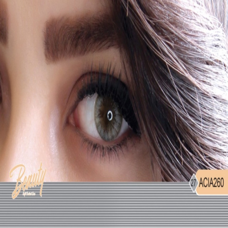 لنز چشم بیوتی شماره 27 مدل ACIA260 رنگ آبی خاکستری دوردار