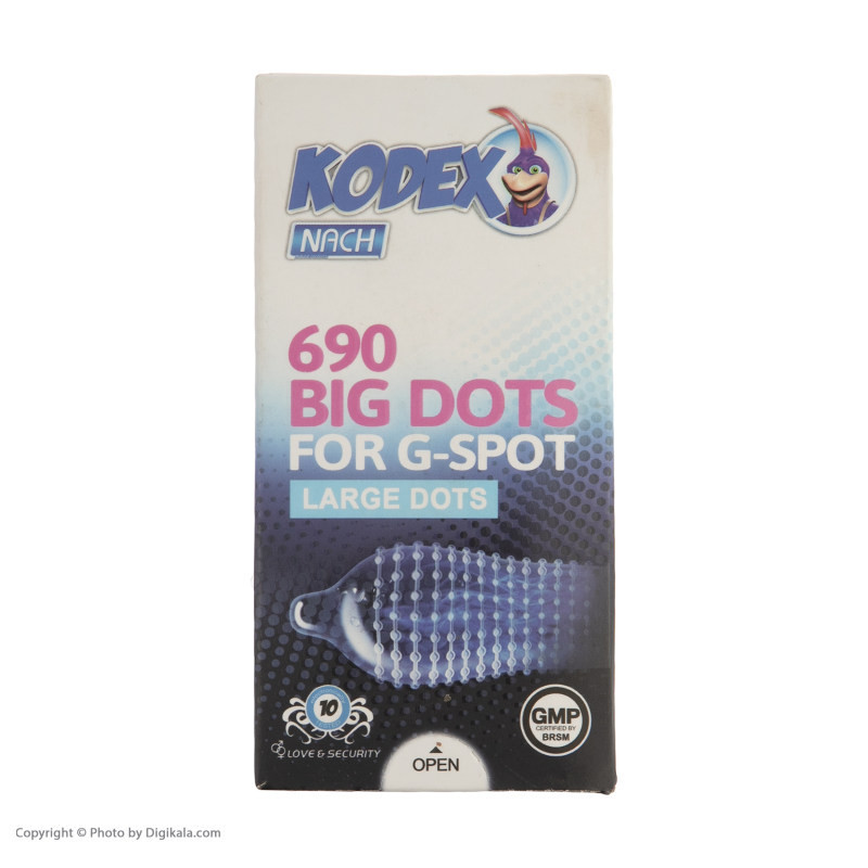کاندوم ناچ کدکس مدل Big Dots بسته 10 عددی به همراه کاندوم ناچ کدکس مدل Nobel بسته 12 عددی