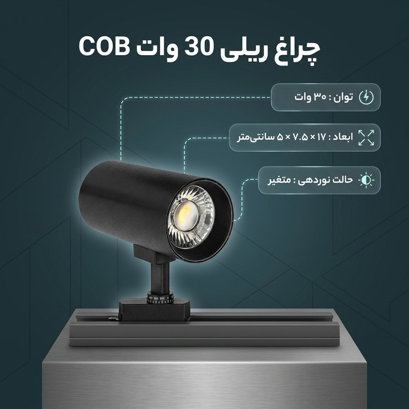 چراغ ریلی 30 وات کد PX مدل COB