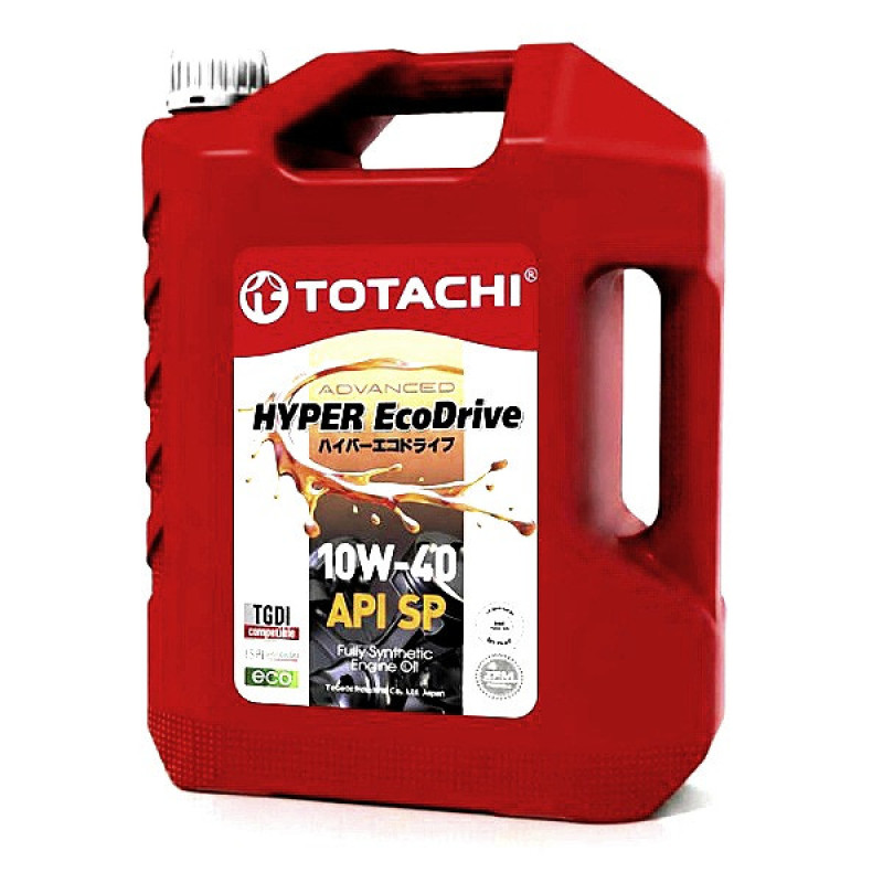 روغن موتور خودرو بنزینی، توربوشارژ، هیبریدی، تنفس طبیعی توتاچی مدل Hyper Eco Drive 10w-40  SP 10W-40 حجم 4 لیتر