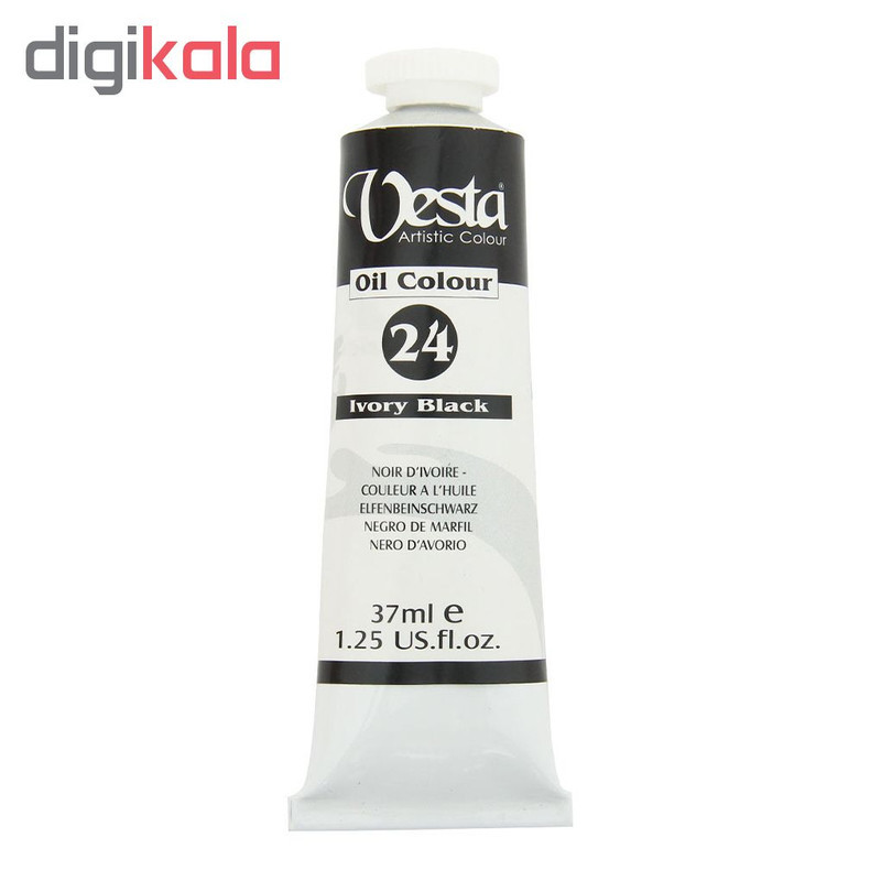 رنگ روغن وستا مدل Ivory Black 24 حجم 37 میلی لیتر