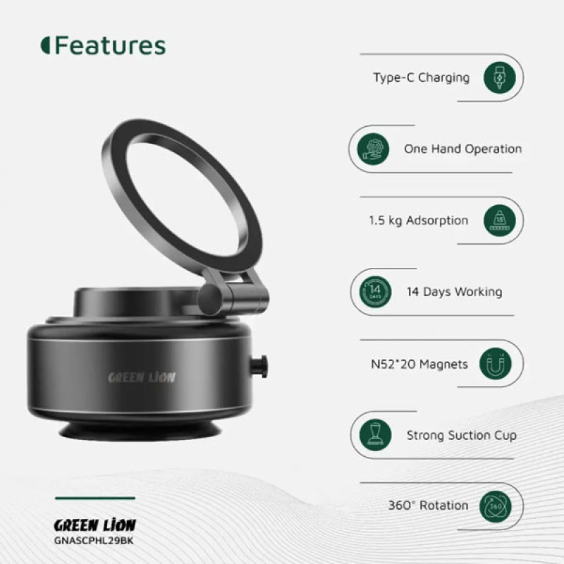 پایه نگهدارنده گوشی موبایل و تبلت گرین لاین مدل GX-29 Auto Suction
