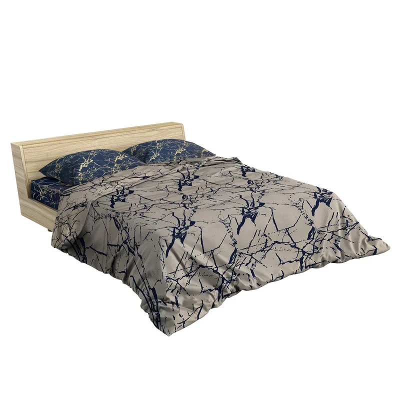 روکش لحاف خانه سفید مدل گرانیت دو نفره سایز 220x200 سانتی متر