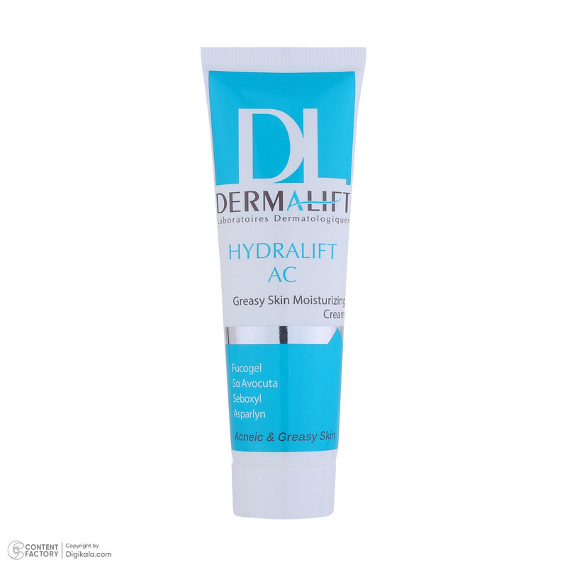 کرم مرطوب‌کننده درمالیفت مدل Hydralift AC Cream مناسب پوست‌های چرب حجم 50 میلی‌لیتر
