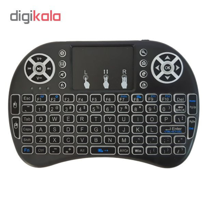 مینی کیبورد بی سیم کد 1020001125، سوییچ ممبران، Portable، نورپردازی LED RGB