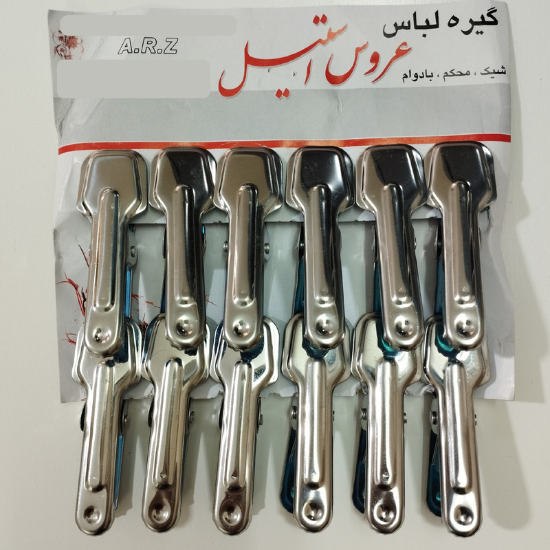 گیره لباس عروس مدل مهتاب بسته 12 عددی