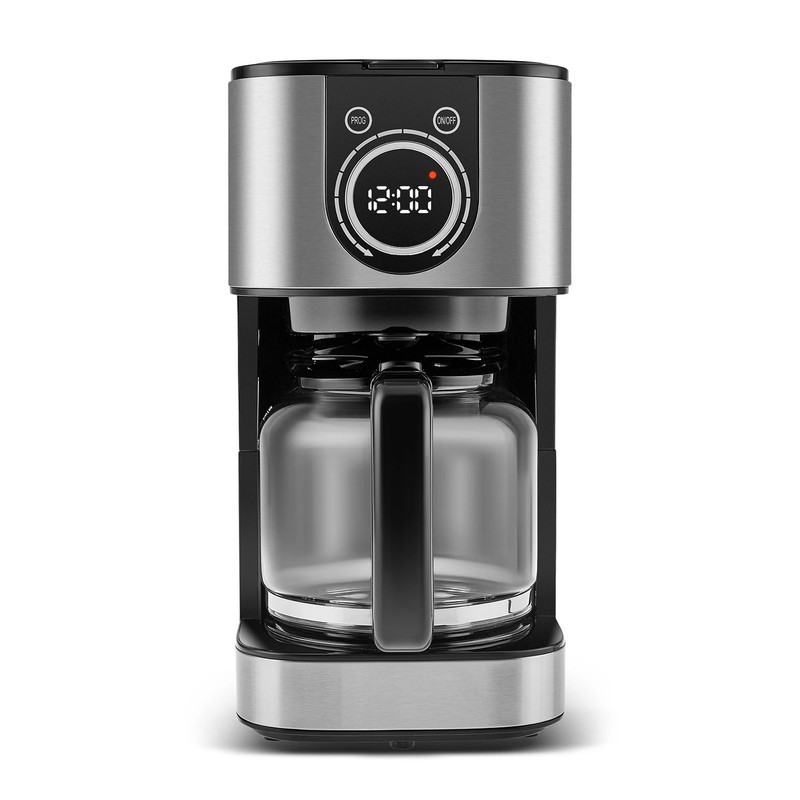 قهوه‌ساز کاراجا مدل INOX XL 2303، ظرفیت دم‌آوری بیشتر از ده فنجان با فیلتر استیل ضد زنگ، دارای صفحه گرم نگهدارنده قهوه و تعیین غلظت قهوه